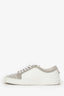 Pre-Loved Chanel™ White Velvet Calfskin CC Sneakers Size 38