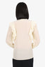Chloe Beige Silk Ruffled Blouse Size 36