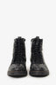 Jimmy Choo Black Leather Studded Lace-Up Boots Size 37