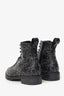 Jimmy Choo Black Leather Studded Lace-Up Boots Size 37
