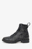 Jimmy Choo Black Leather Studded Lace-Up Boots Size 37