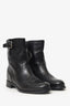 Prada Black Leather Moto Boots Size 39
