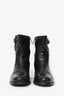 Prada Black Leather Moto Boots Size 39