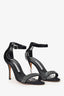 Manolo Blahnik Black Ankle Strap Heels Size 38.5
