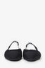Pre-Loved Chanel™ Black Fabric Cap-Toe Slingback Flats Size 39.5