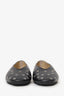 Le Monde Beryl Black Leather Regency Embellished Flats Size 40