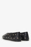 Le Monde Beryl Black Leather Regency Embellished Flats Size 40