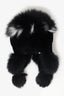 Vintage Fox Trim Black/White Hat Estimated Size S