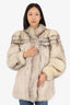 Vintage Norwegian Blue Fox Fur Coat Estimated Size S