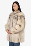 Vintage Norwegian Blue Fox Fur Coat Estimated Size S