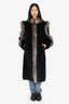 Vintage Canadian Dark Ranch Mink/Fox Fur Long Coat Estimated Size S/M