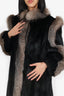 Vintage Canadian Dark Ranch Mink/Fox Fur Long Coat Estimated Size S/M