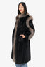 Vintage Canadian Dark Ranch Mink/Fox Fur Long Coat Estimated Size S/M