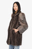 Canadian Dark Ranch Mink/Fox Fur Coat Estimated Size Small