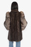 Canadian Dark Ranch Mink/Fox Fur Coat Estimated Size Small