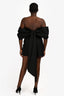 Elliat Black 'Calypso' Strapless Bow Mini Dress Size L