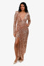 Abyss by Abby Rose Gold 'Superstar' Sequin Maxi Dress Size S