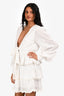 Hemant & Nandita White 'Veda' Long Sleeve Mini Dress Size XS