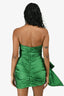 Nicole Bakti Green Ruched Bow Strapless Mini Dress Size XS
