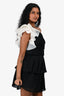 Elliatt Black/White 'Upscale' Ruched Off The Shoulder Mini Dress Size XS w/ Tags