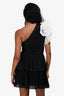 Elliatt Black/White 'Upscale' Ruched Off The Shoulder Mini Dress Size XS w/ Tags