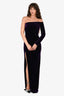Alfabeta Purple Velvet 'Jenna' Off The Shoulder Maxi Dress Size S