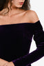 Alfabeta Purple Velvet 'Jenna' Off The Shoulder Maxi Dress Size S