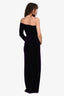 Alfabeta Purple Velvet 'Jenna' Off The Shoulder Maxi Dress Size S