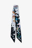 Hermes Black/White Silk Graphic Print Twilly