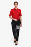Thom Browne Navy Wool Striped Slim Fitted Pants Size 0 Mens