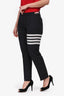 Thom Browne Navy Wool Striped Slim Fitted Pants Size 0 Mens