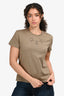 Hermès Taupe Graphic Print Short Sleeve T-shirt Size 38