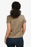 Hermès Taupe Graphic Print Short Sleeve T-shirt Size 38