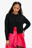 Issey Miyake Black Pleated Cardigan Size 2