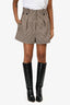 3.1 Phillip Lim Brown Wool Houndstooth High Waisted Shorts Estimated Size S/M