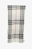 Burberry Light Beige Tartan Patterned Scarf