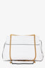 Valentino White Leather VRing Shoulder Bag