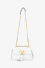 Valentino White Leather VRing Shoulder Bag