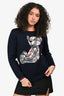 Burberry Navy/Red Wool Teddy Bear Sweater Estimate Size XS