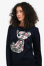Burberry Navy/Red Wool Teddy Bear Sweater Estimate Size XS