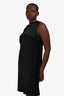 Rag & Bone Black Silk Ribbed Sleeveless Knit Mini Dress Size M