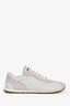 Brunello Cucinelli White Leather/Suede Sneakers Size 37.5