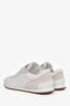 Brunello Cucinelli White Leather/Suede Sneakers Size 37.5