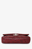Pre-Loved Chanel™ 2011 Burgundy Lucky Charms Embossed Medium Single Flap Silver Hardware