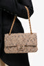 Pre-Loved Chanel™ 2005/2006 Cream Tweed Medium Double Flap