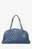 Pre-Loved Chanel™ 2011/2012 Navy Blue Medium "Just Mademoiselle" Bowling Bag