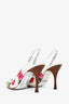 Dolce & Gabbana White Floral Pattern Slingback Pumps Size 36