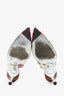 Dolce & Gabbana White Floral Pattern Slingback Pumps Size 36