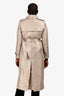 Max Mara Metallic Gold Wool Double Breasted Belted Coat Size 8
