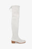Stuart Weitzman Beige Suede Leather Highland Boots Size 4